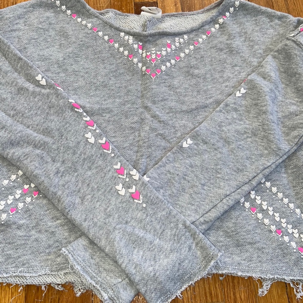 Medium cropped distressed sweatshirt